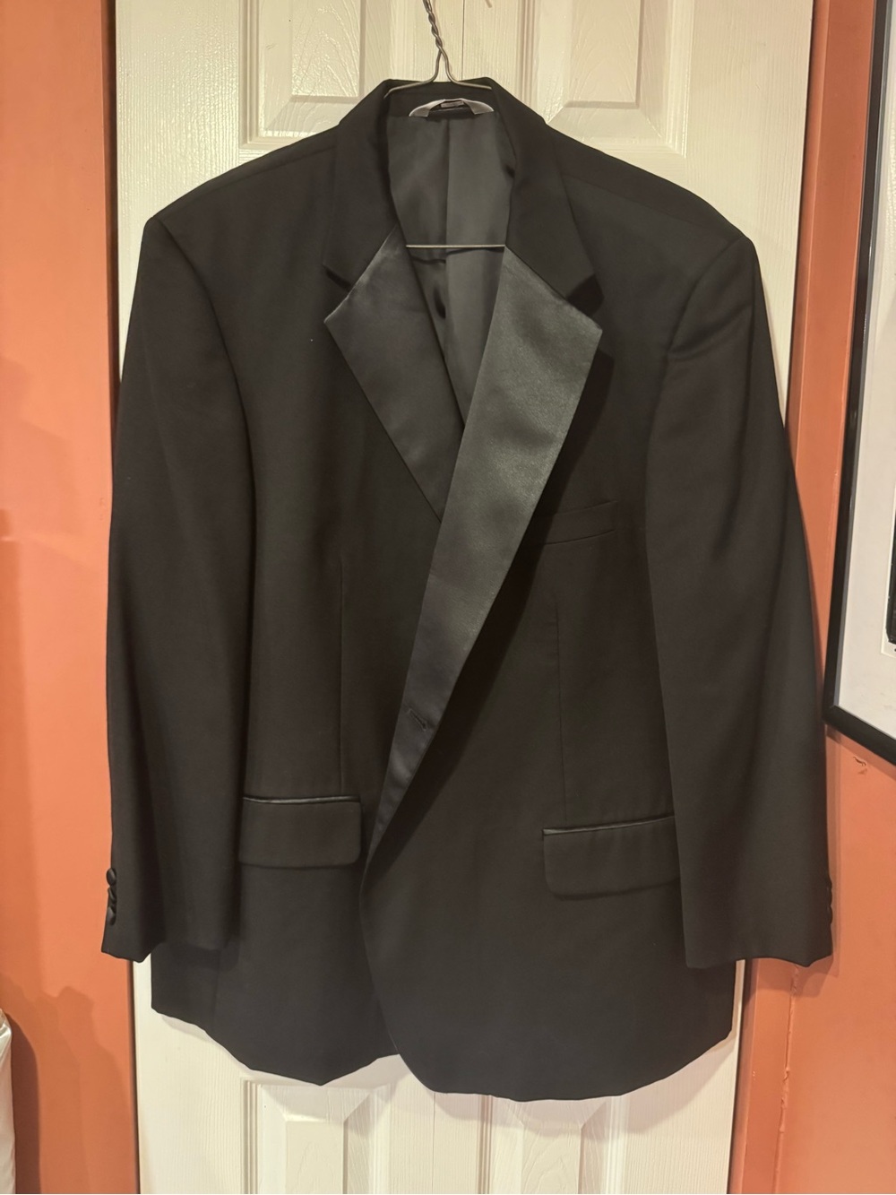 Men's Black Satin-Lapel Tuxedo